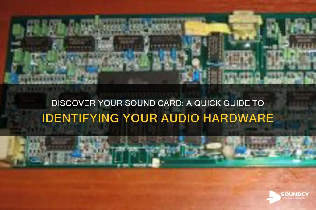 how to find out hwta my sound card is