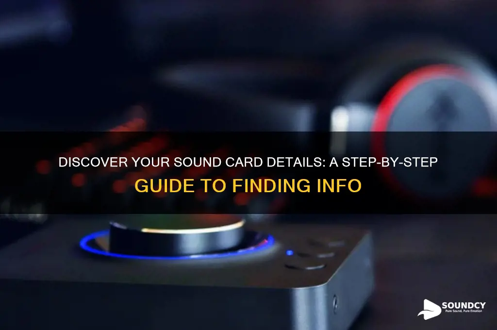 how to find out information about my sound card