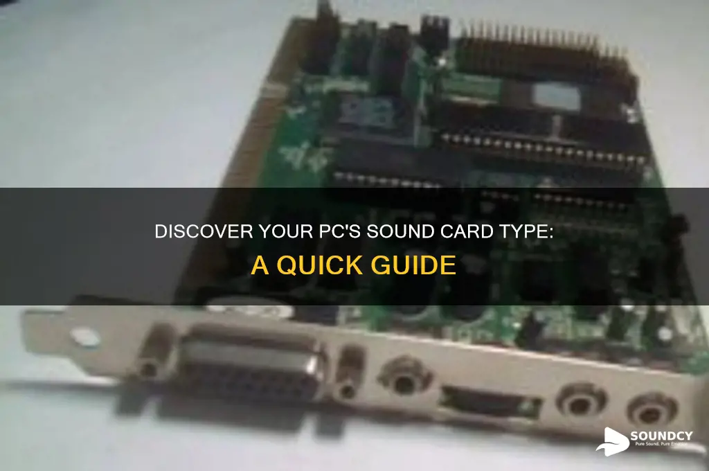 how to find type of sound card in computer