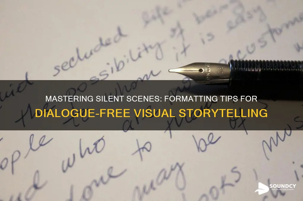 how to format a scene with no dialogue sound