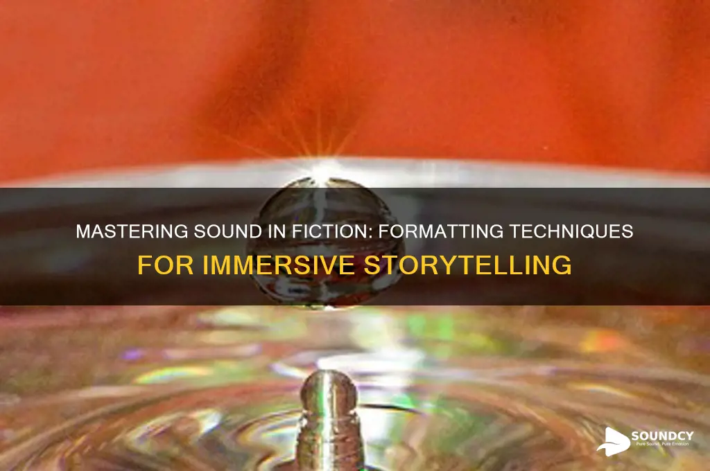 how to format a sound in a fiction piece