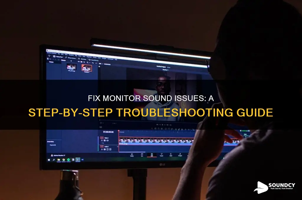 how to fux monito3 sound