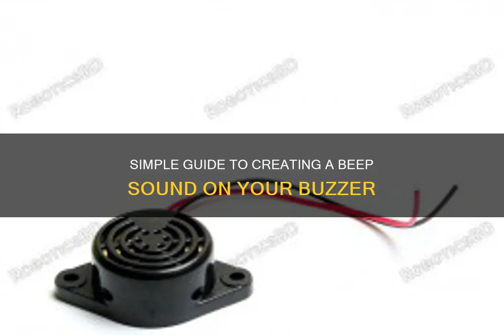 how to generate a beep sound on the buzzer