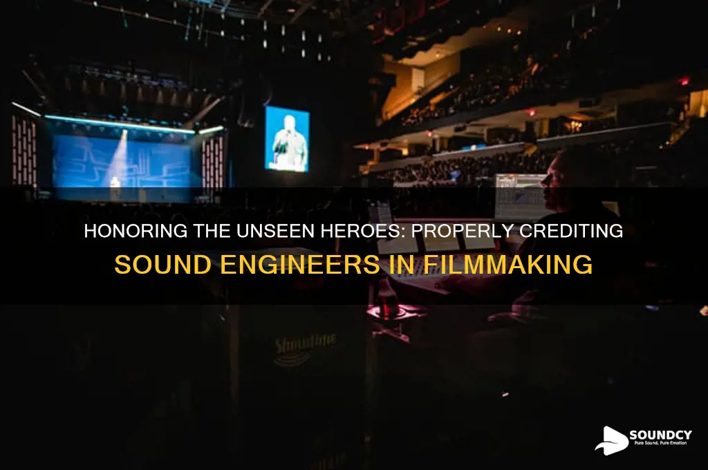 how to give credit to sound engineer in films