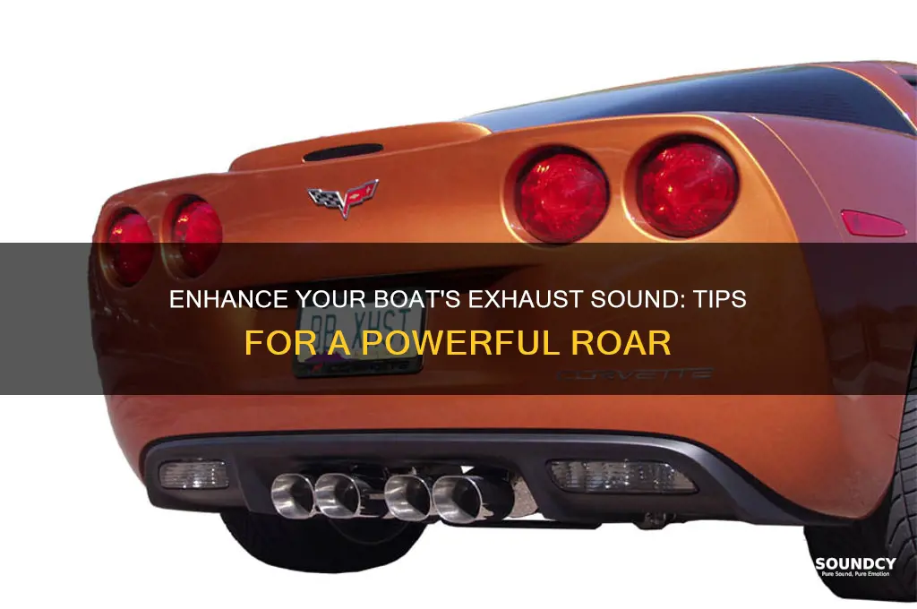 how to give my boat a nice exhaust sound