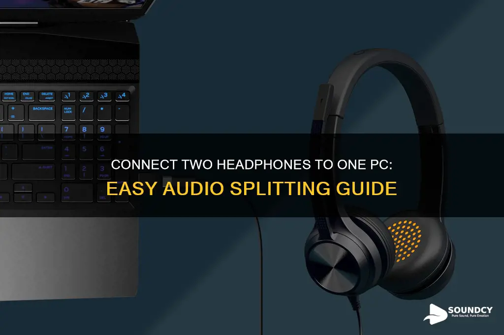 how to give sound to 2 headphones on pc