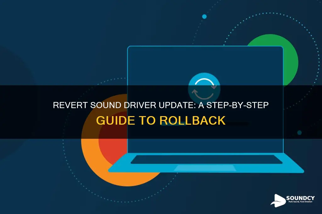 how to go back an update on sound driver