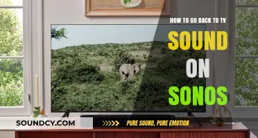 Switching Back to TV Audio on Sonos: A Quick Guide