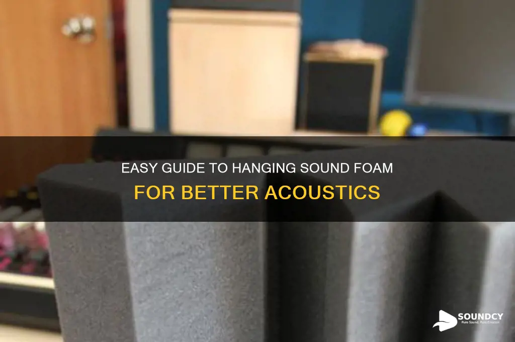how to hang sound foam