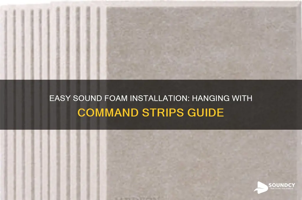 how to hang up sound foam with command strips