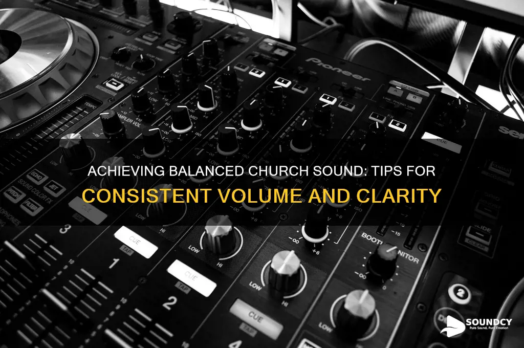 how to have a balanced sound volume inj church