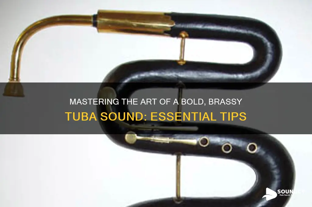 how to have a brassy sound on the tuba