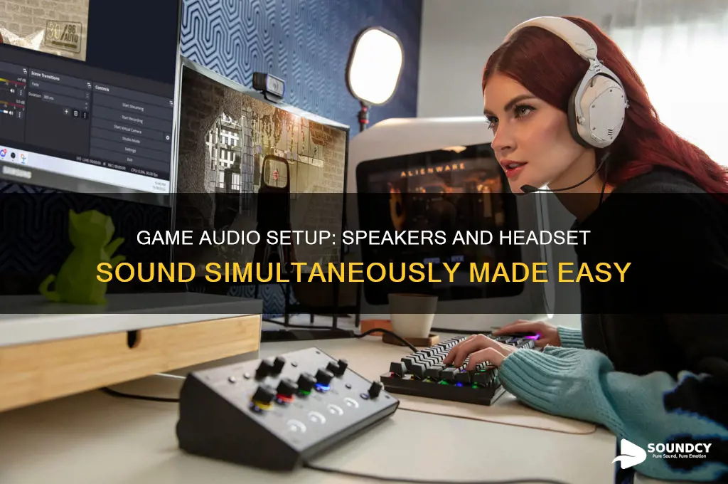 how to have game sound through speakers with headset