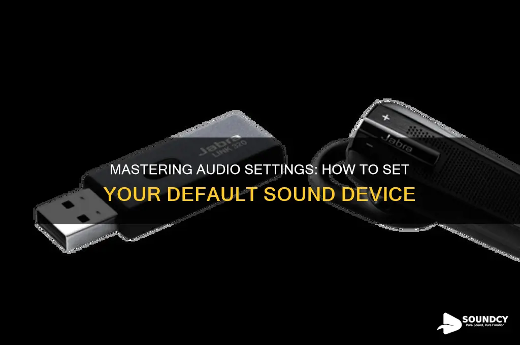 how to have set a program default sound device