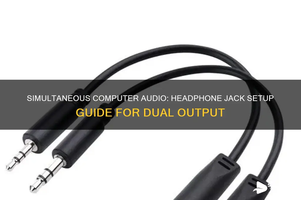 how to have simultaneous computer sound with headjack in