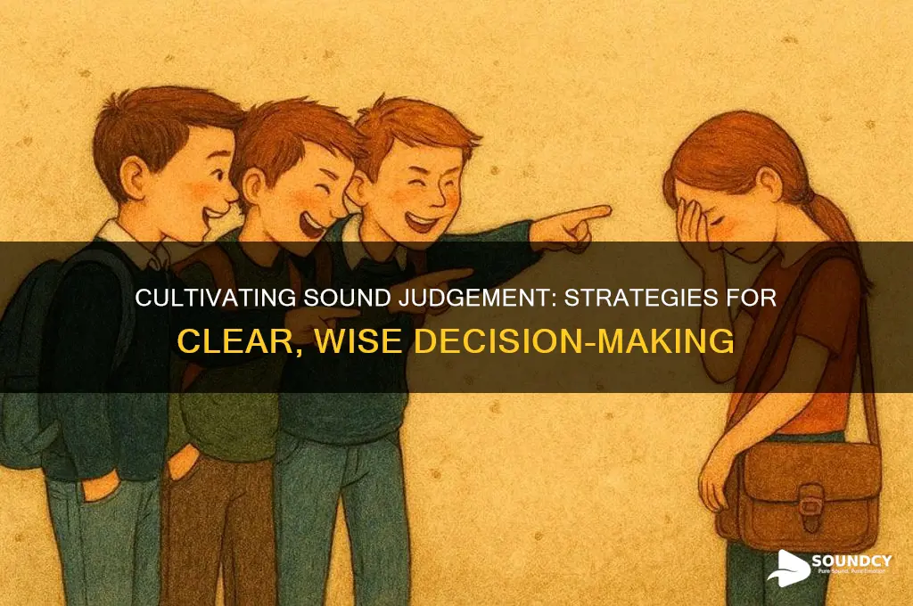 how to have sound judgement