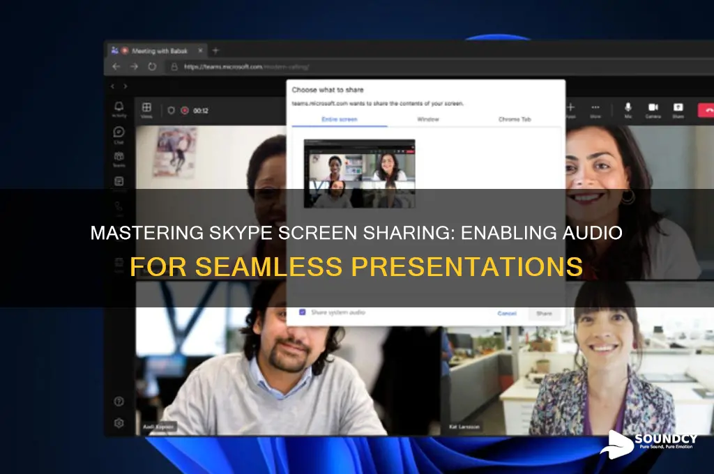 how to have sound on skype for screen sharing