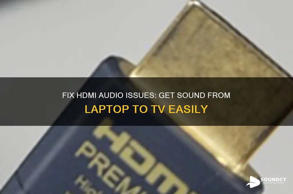 how to have sound when laptop plugged into hdmi