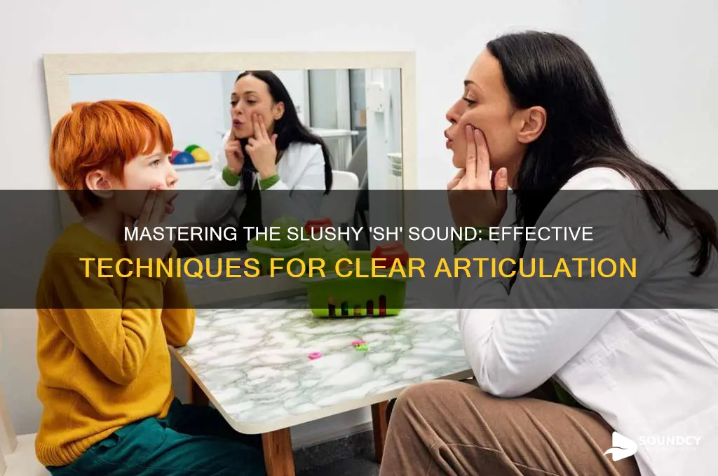 how to help with priduction of slushy sh sound