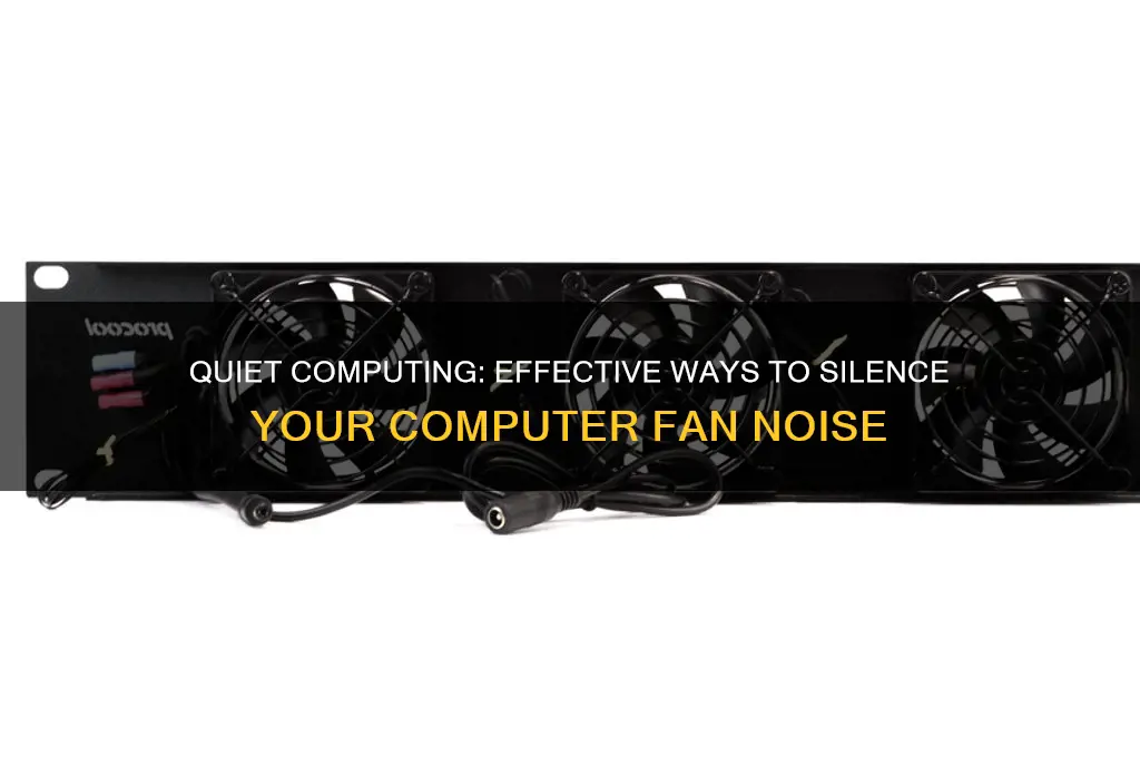 how to hide the sound of your computer fan
