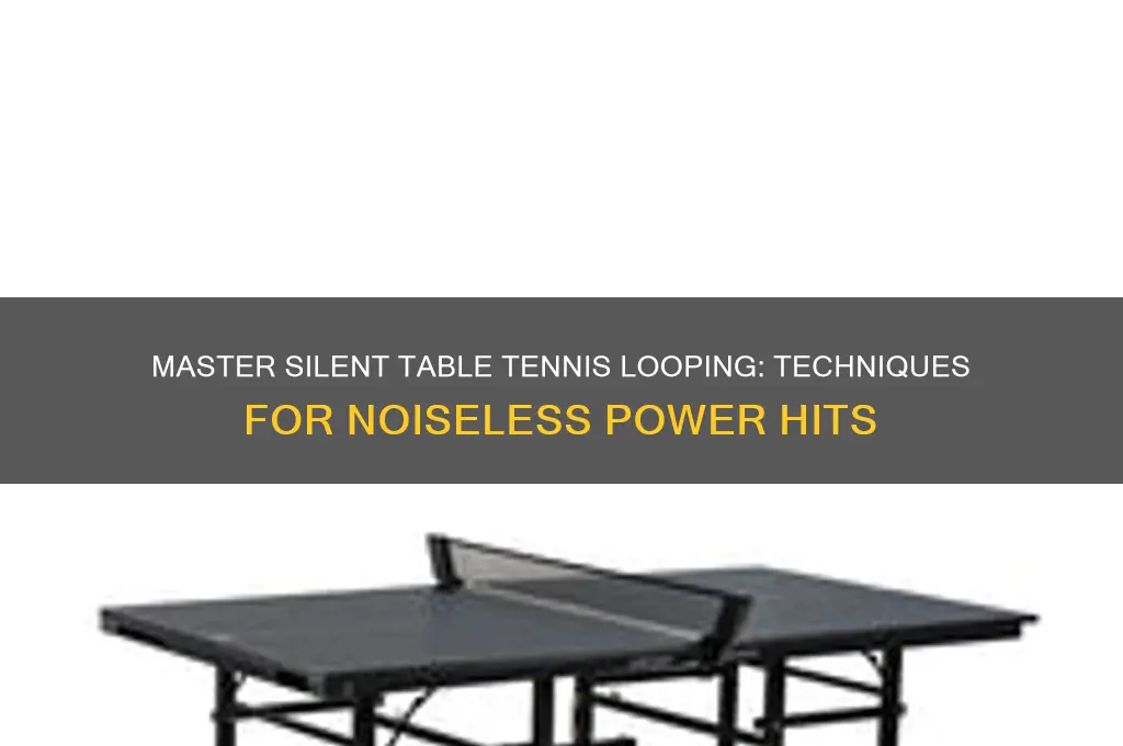 how to hit with no sound table tennis looping