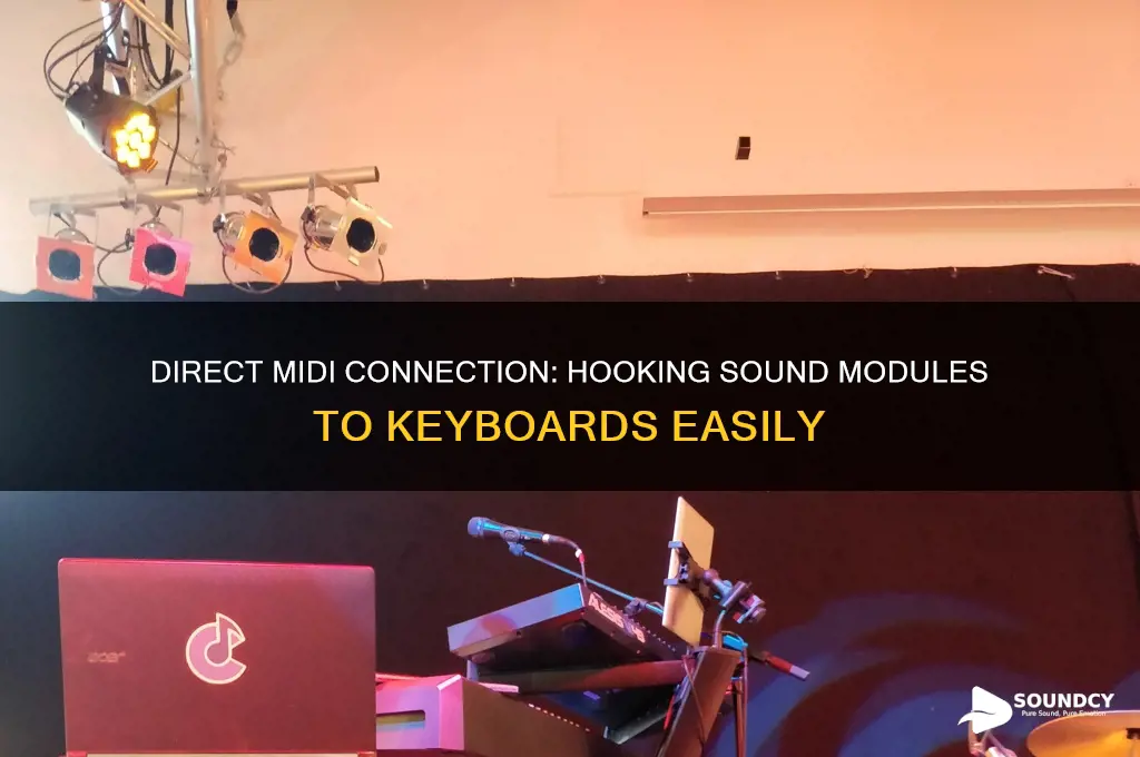 how to hook sound module midi directly to keyboard