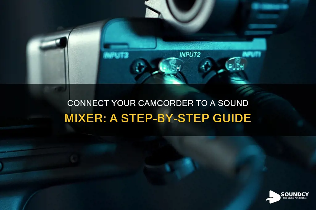 how to hook up a camcorder to sound mixer