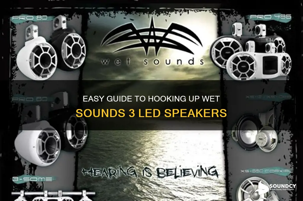 how to hook up wet sounds 3 led speaker