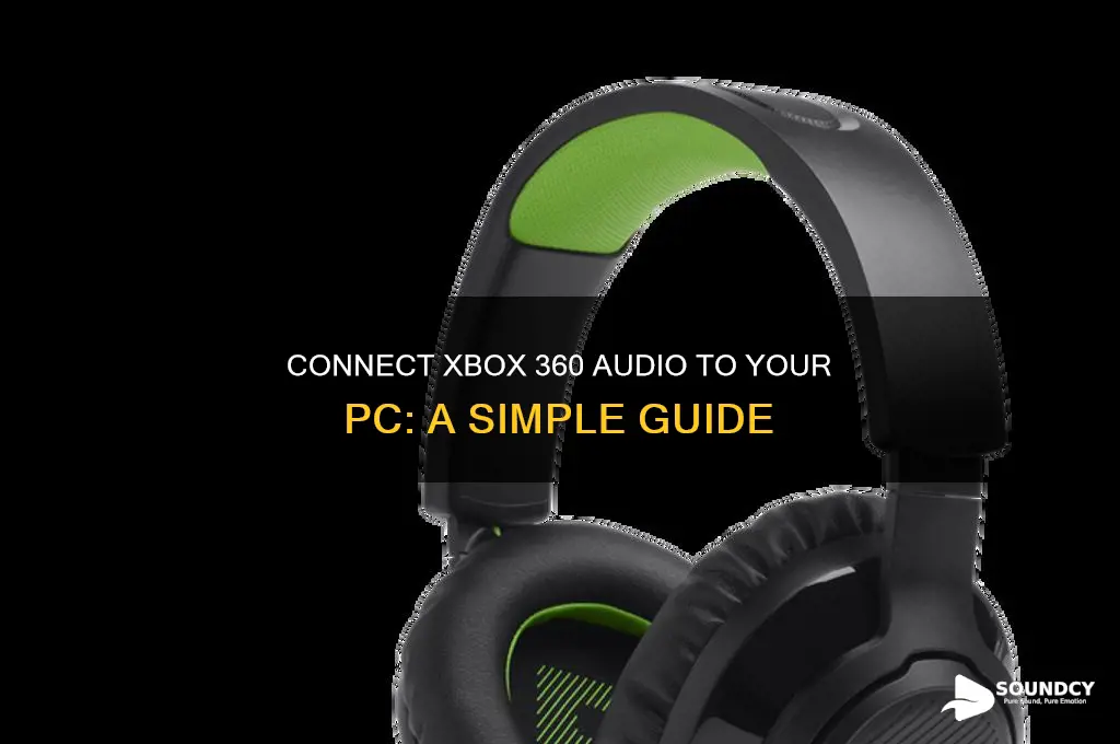 how to hook up xbox 360 sound to computer