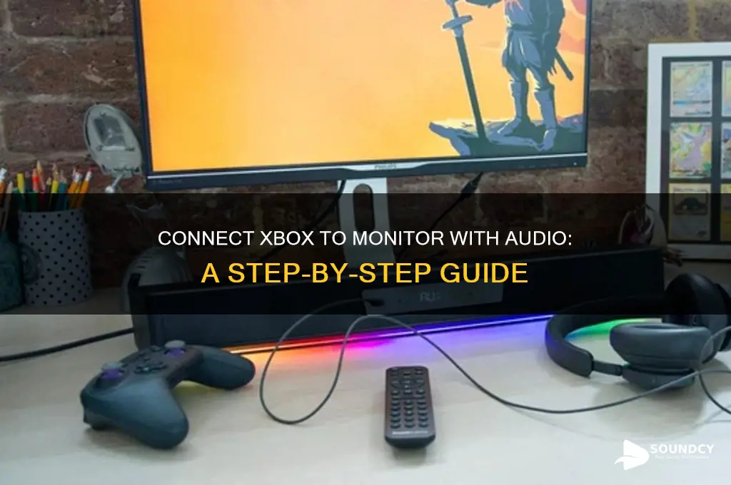 how to hook up xbox to monitor with sound