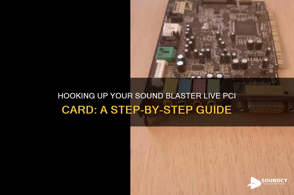 how to hookup a sound blaster live pci card
