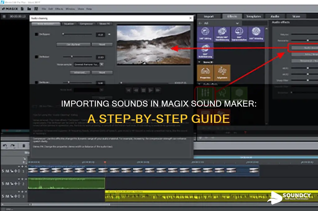 how to import a sound in magix sound maker