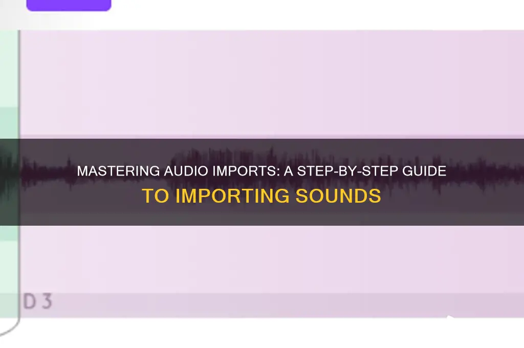 how to import a sound