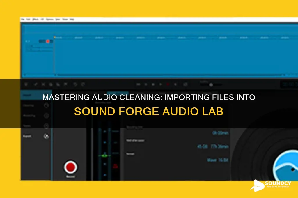 how to import on sound forge audio cleaning lab