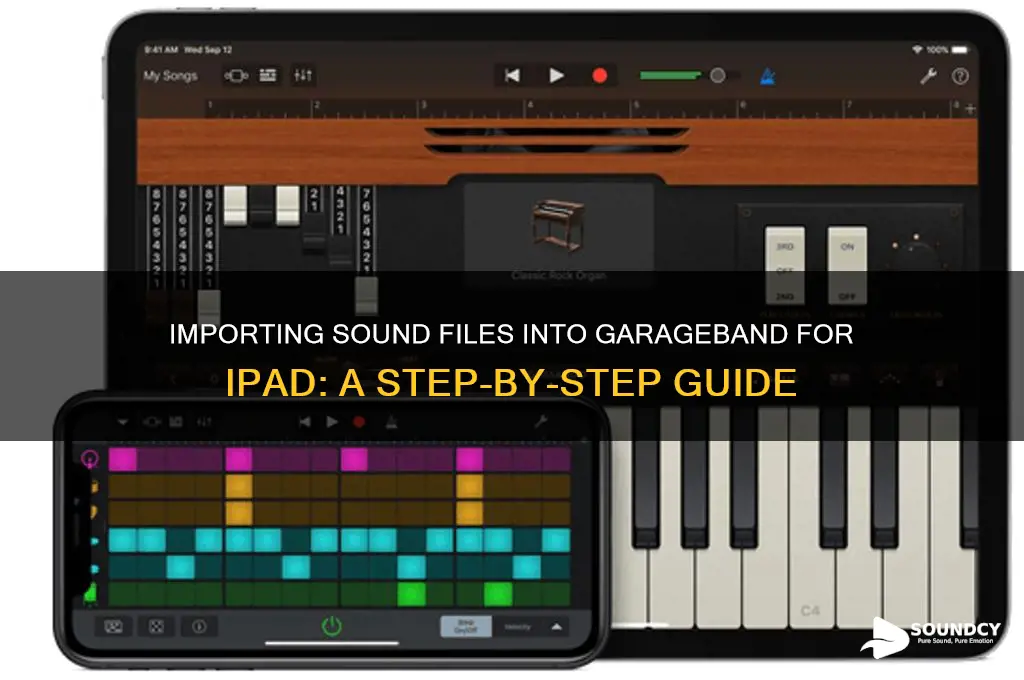 how to import sound files into garageband for ipad