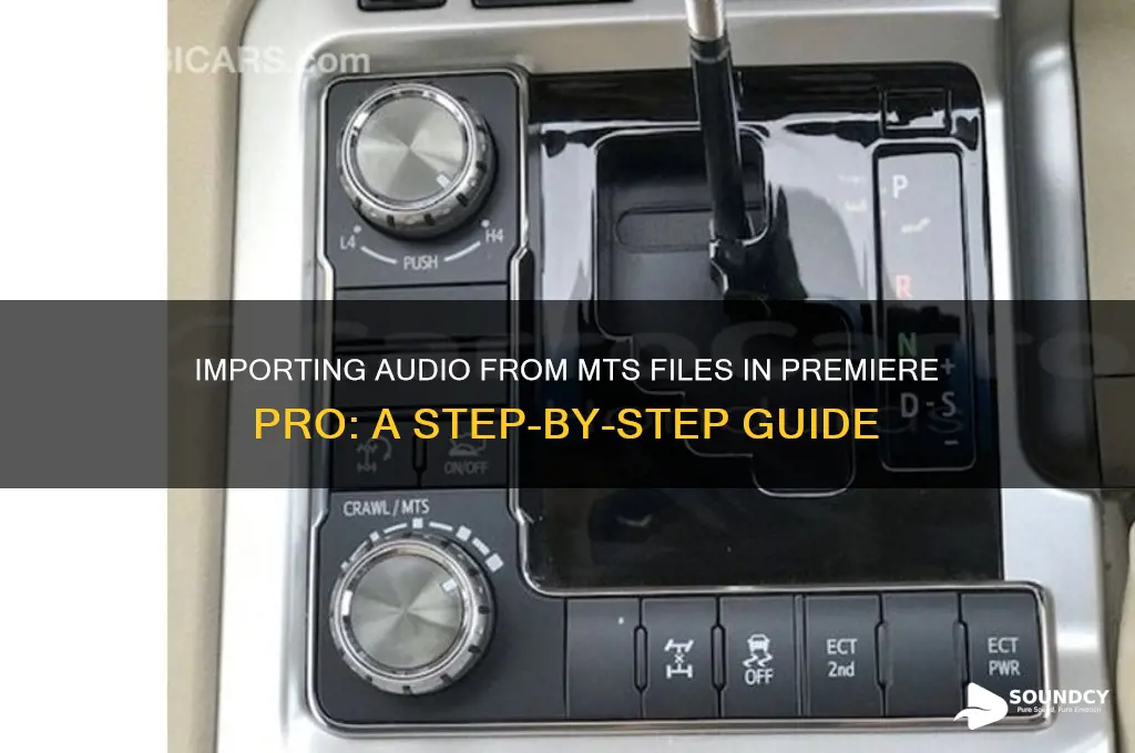 how to import sound with mts files in premier