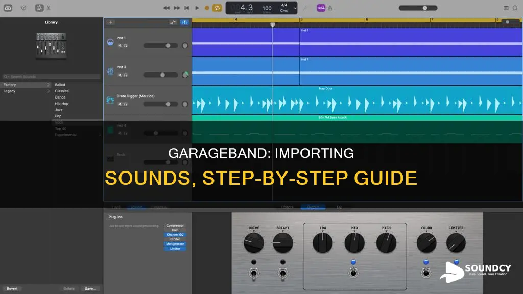 how to import sounds into garageband