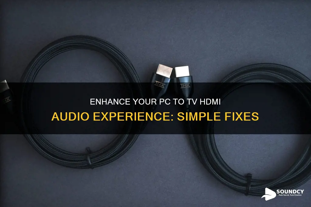 how to improve hdmi sound on tv from pc