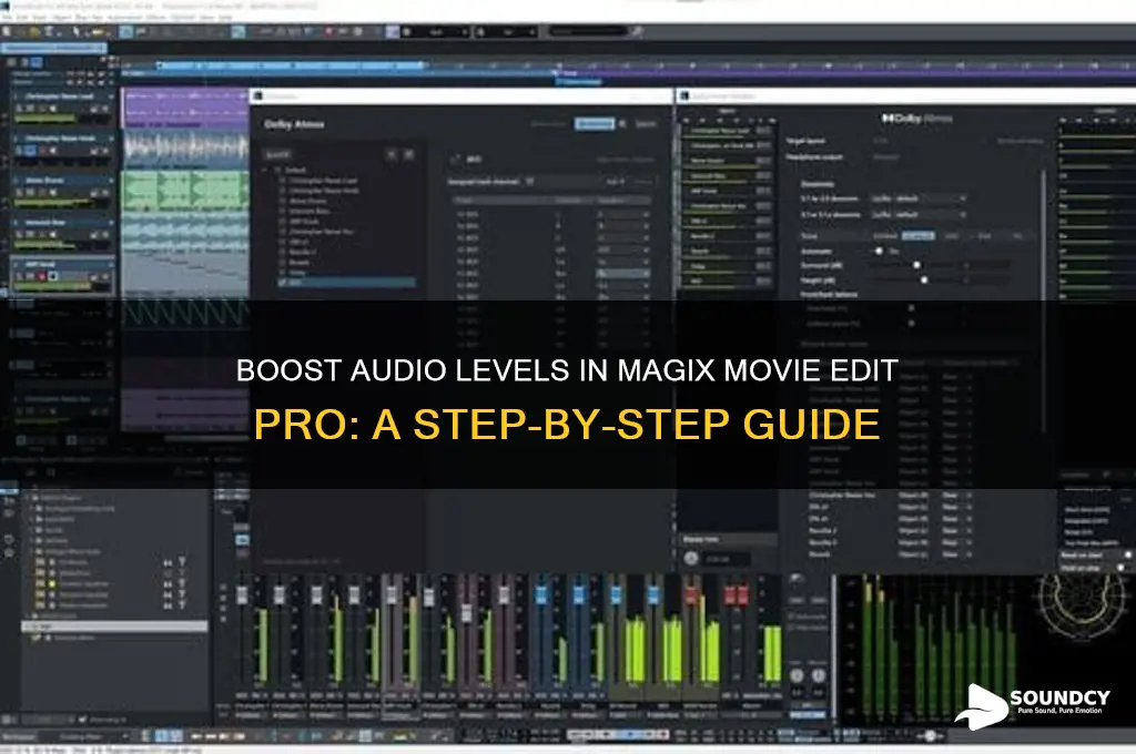 how to incrase sound in magix movie edit pro