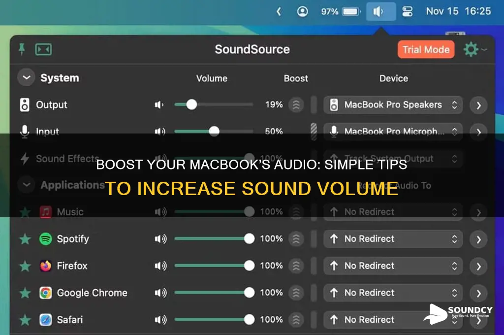 how to increase macbook sound