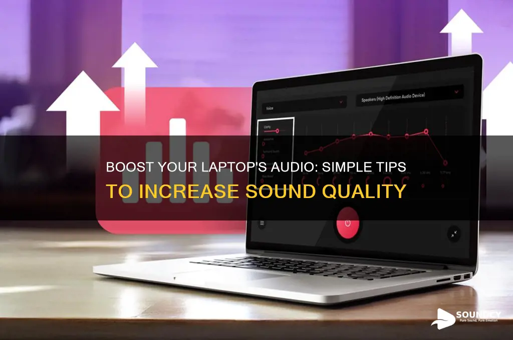 how to increase sound laptop