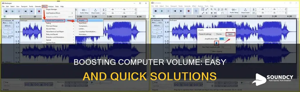 how to increase sound on computer