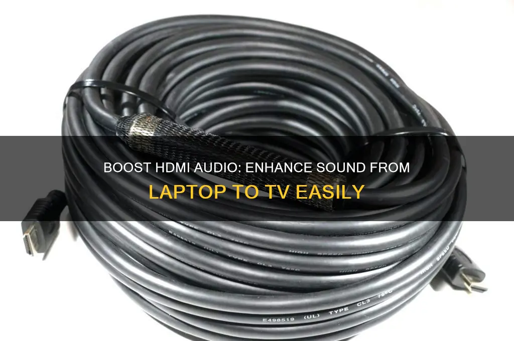 how to increase sound on hdmi laptop-tv combo