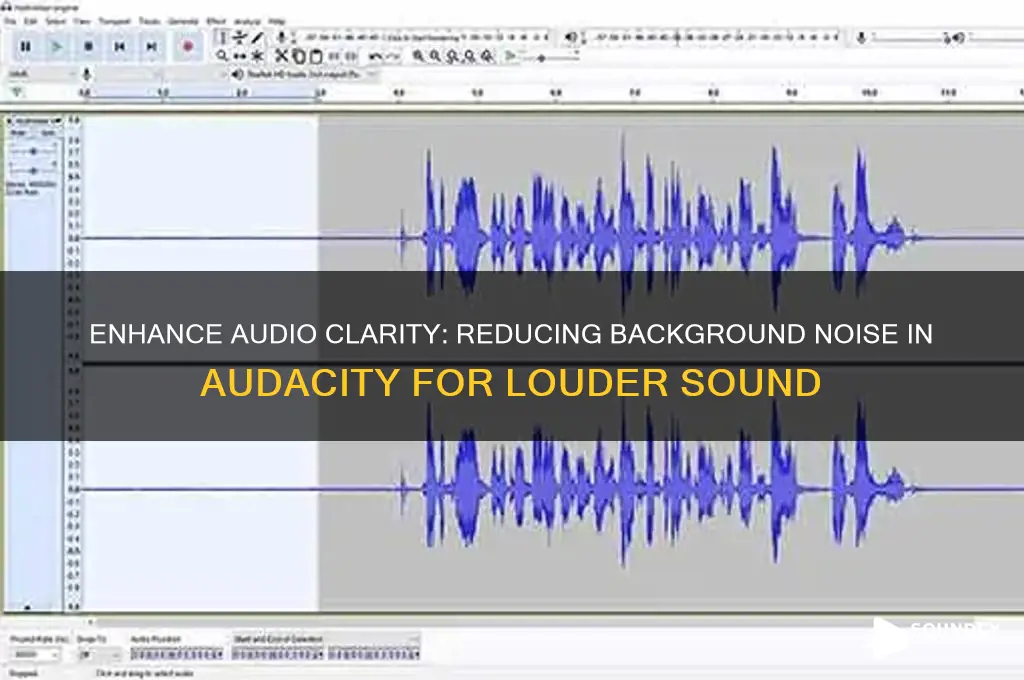 how to increase sound without background noise in audacity