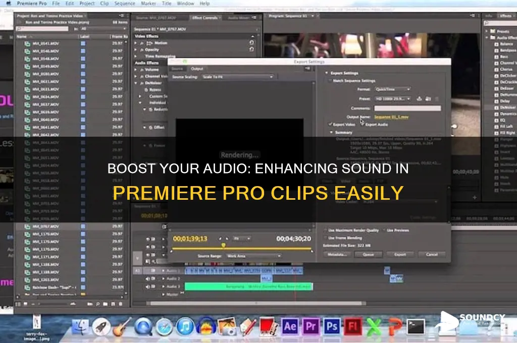 how to increase the sound in a clip premiere