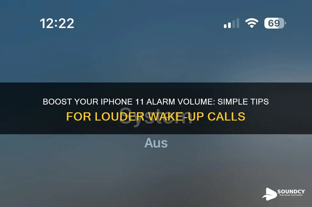 how to increase the sound on the iphone11 alarm