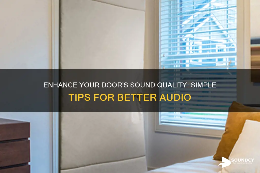 how to increase the sound quality in your door