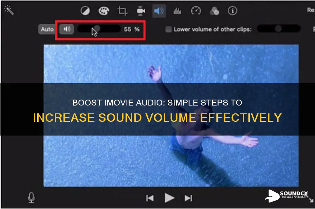 how to increase volume of the sound in imovie