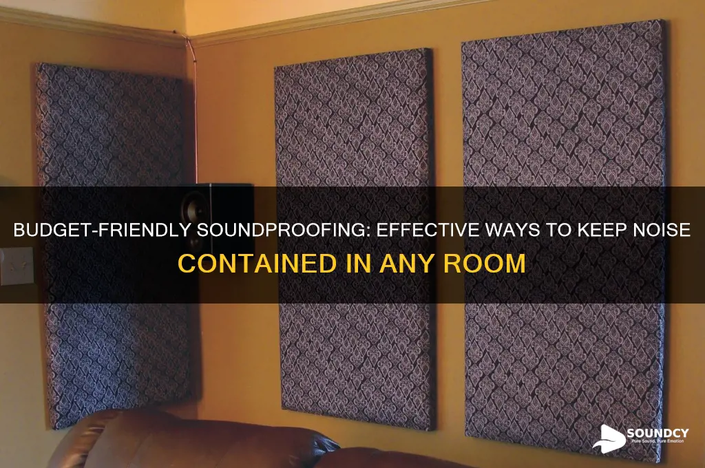 how to inexpensively prevent sound from leaving a room
