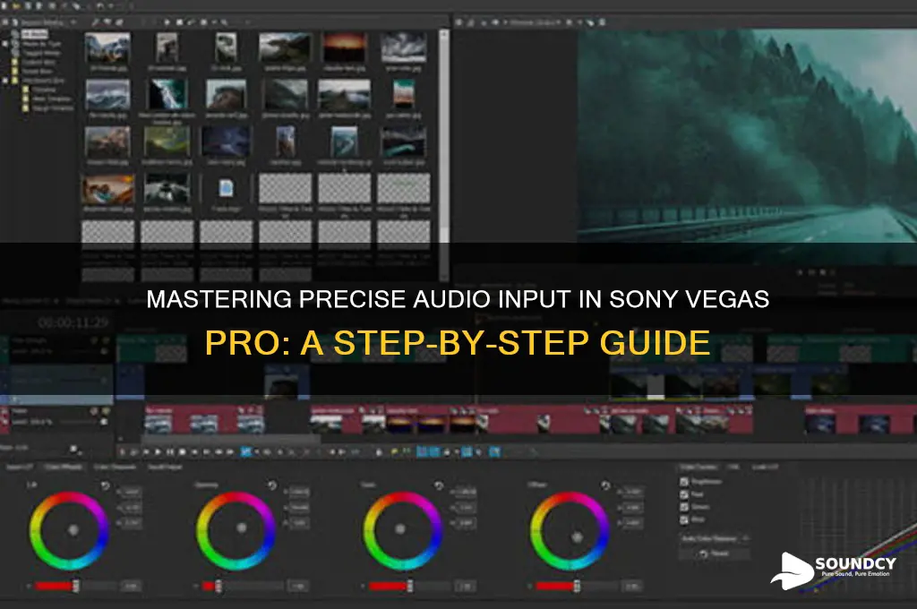 how to input a sound precisly in spny vegas